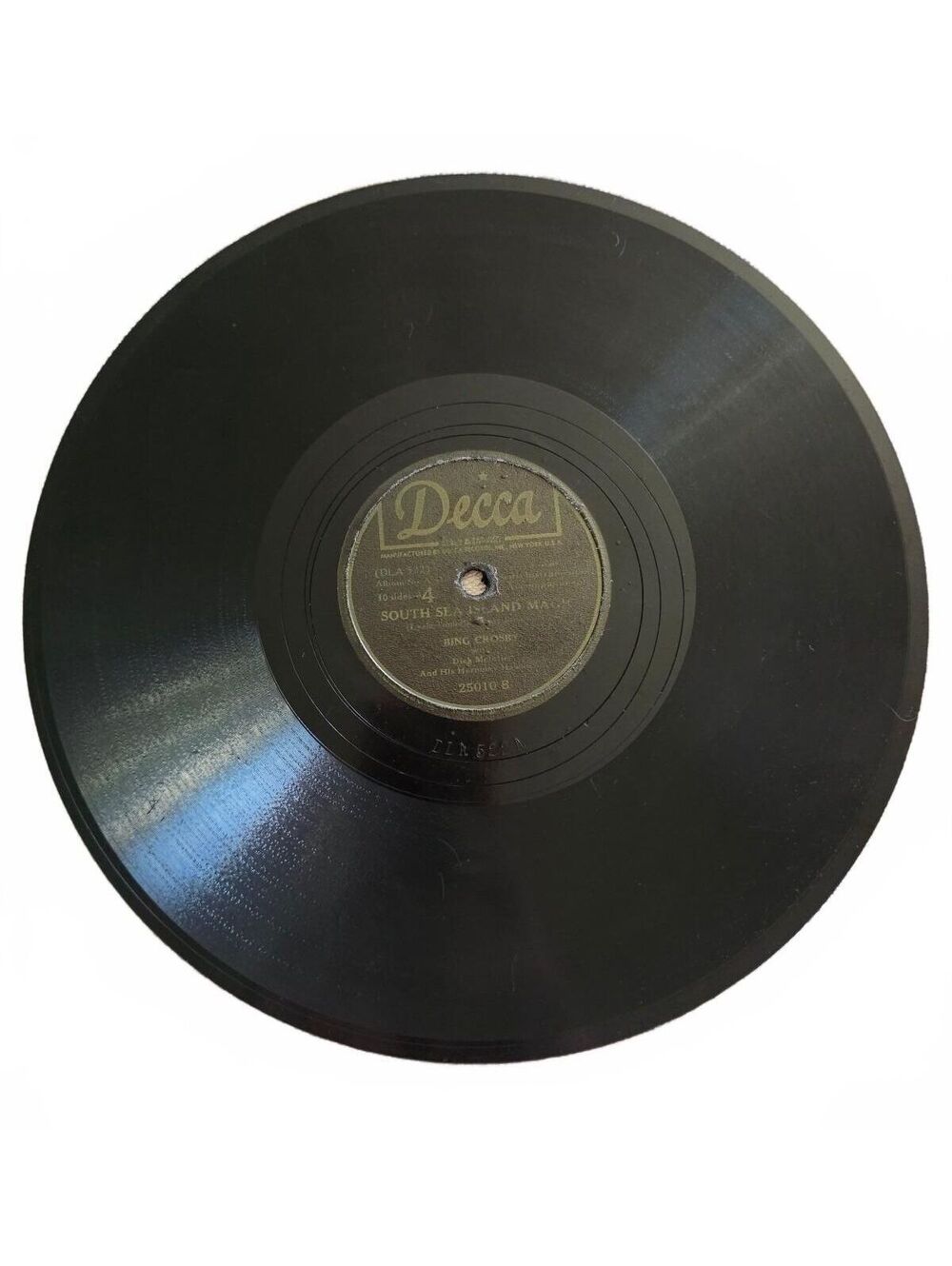Bing Crosby 78 RPM "Hawaiian Paradise" Decca 25010 Shellac Record Vintage